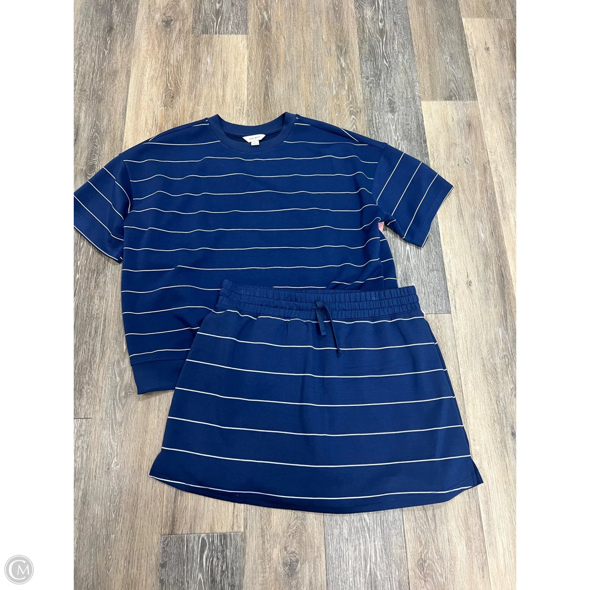 Skort 2pc Set By Rae Mode In Navy, Size: 2x