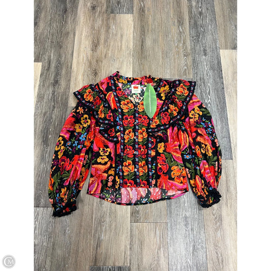 Blouse Designer By Farm Rio In Floral Print, Size: S