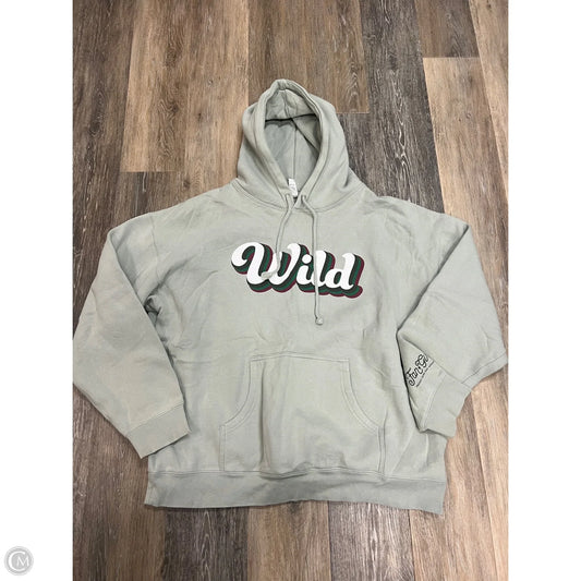 Athletic Sweatshirt Hoodie By Fangirl In Green, Size: Xl