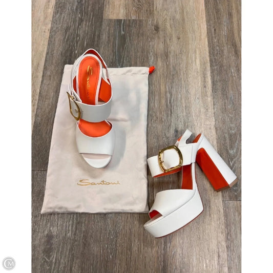 Shoes Heels Block By SANTONI In White, Size: 8