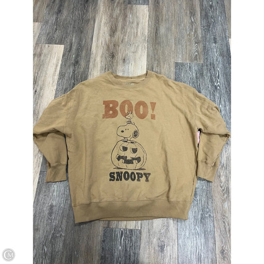 Sweatshirt Crewneck By American Eagle In Tan, Size: M