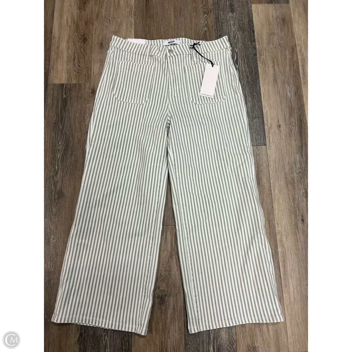 Jeans Cropped By Mica In Striped Pattern, Size: 14