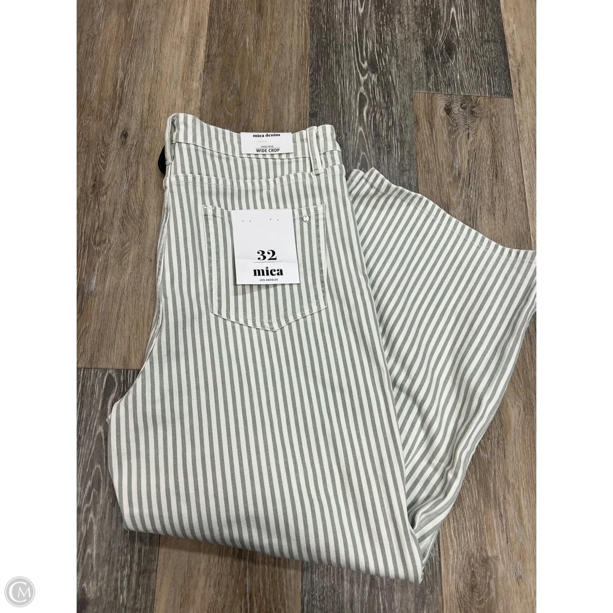 Jeans Cropped By Mica In Striped Pattern, Size: 14