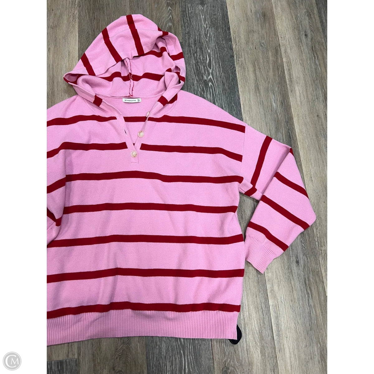 Sweater By Staccato In Striped Pattern, Size: L