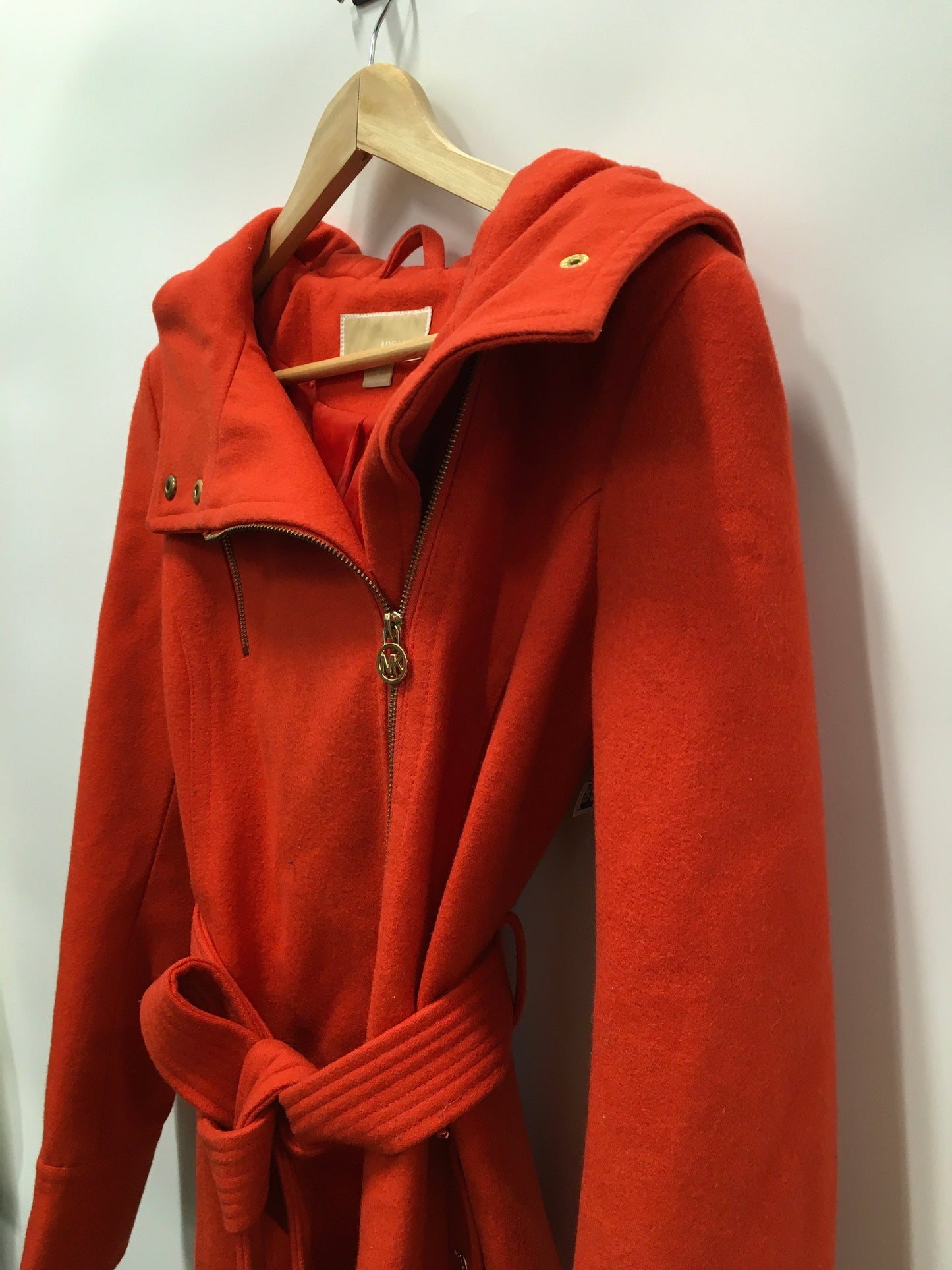 Orange Coat Wool Michael Kors, Size 6