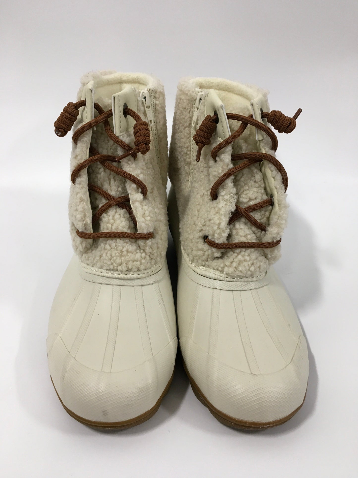 White Boots Snow Sperry, Size 8.5