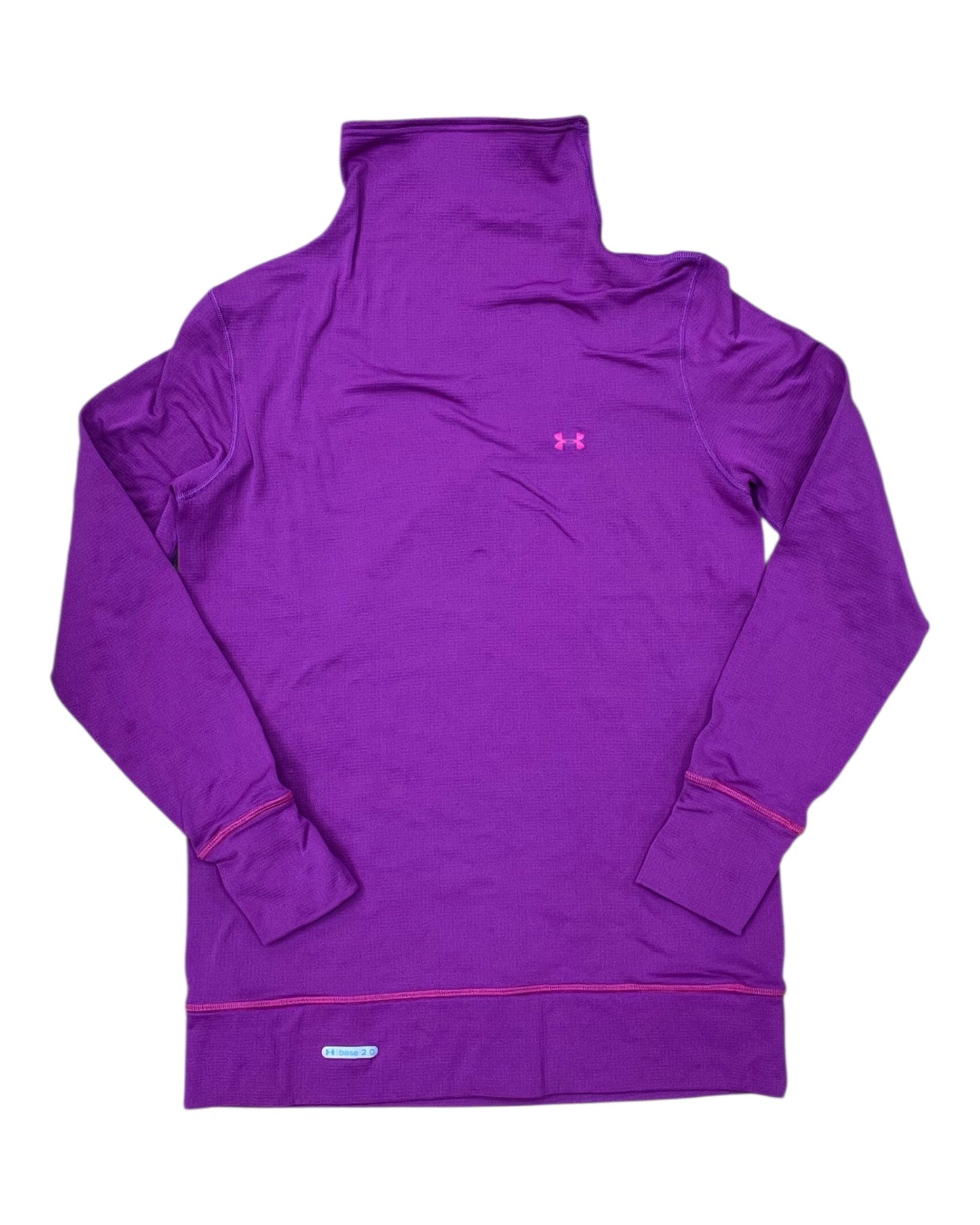 Athletic Top Ls Collar By Under Armour In Purple, Size:L