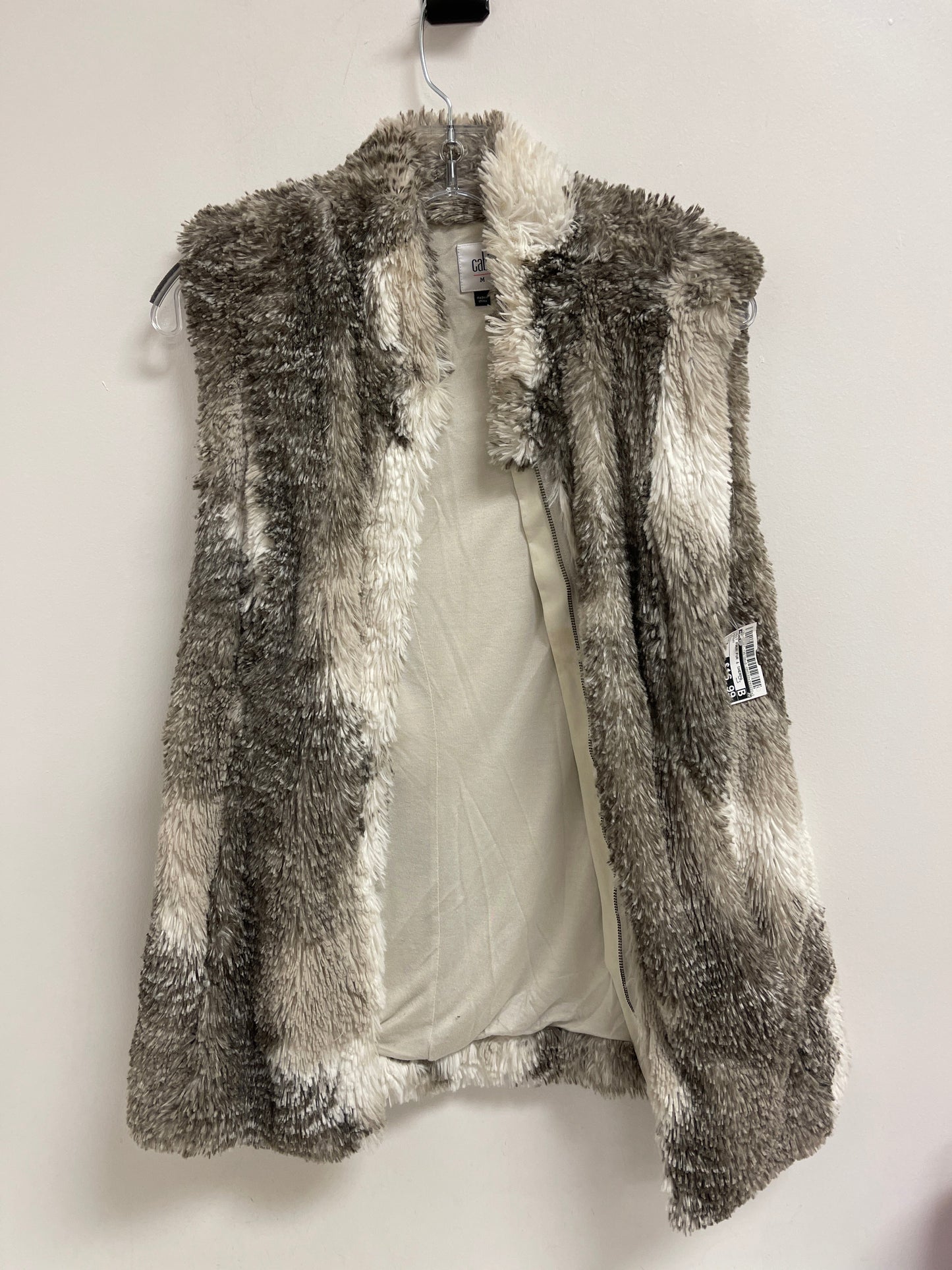 Vest Faux Fur & Sherpa By Cabi In Brown, Size: M