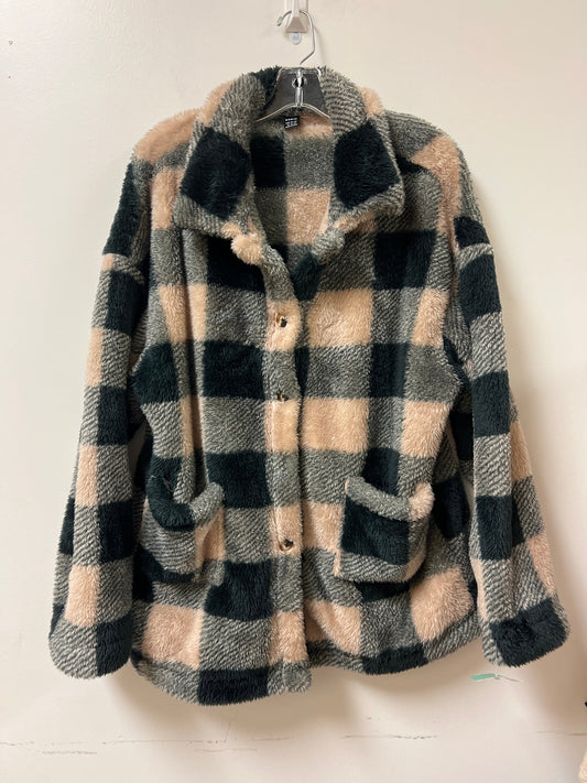 Jacket Shirt By Shein In Plaid Pattern, Size: Xl