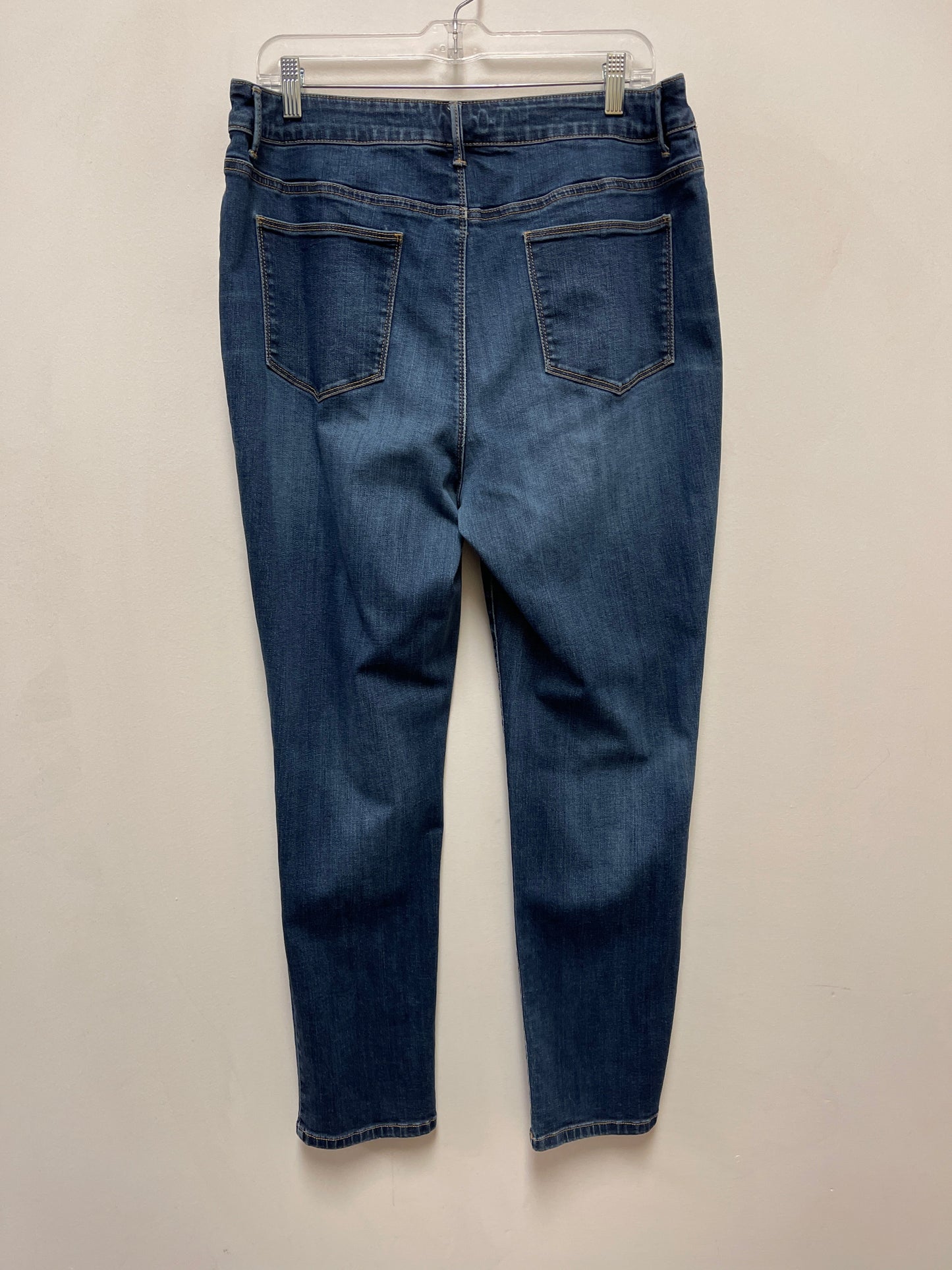 Jeans Straight By Chicos In Blue Denim, Size: L