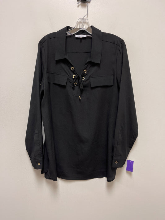 Black Top Long Sleeve Calvin Klein, Size L