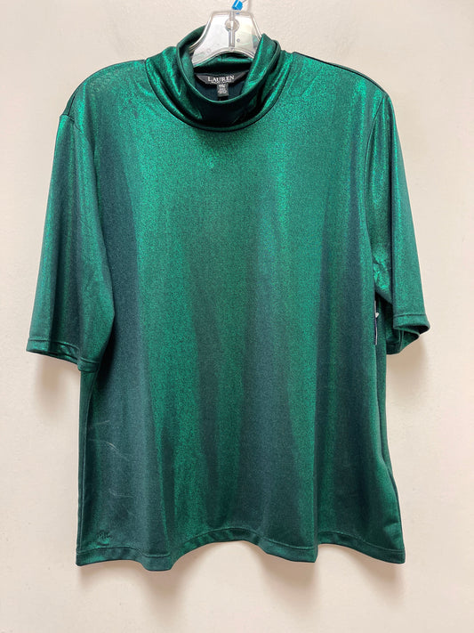 Green Top Short Sleeve Lauren By Ralph Lauren, Size 2x