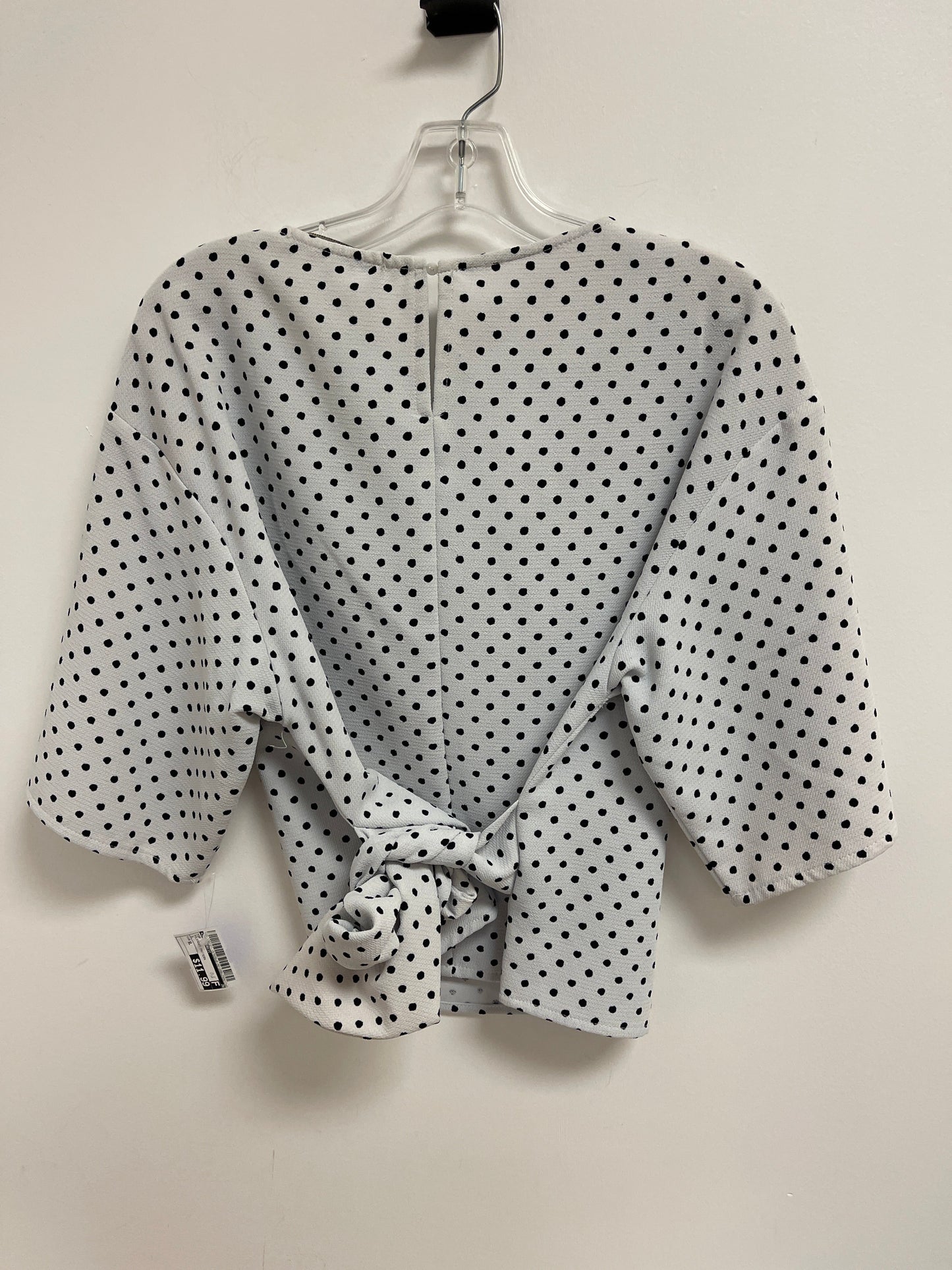 Polkadot Pattern Top Short Sleeve Zara Basic, Size Xl