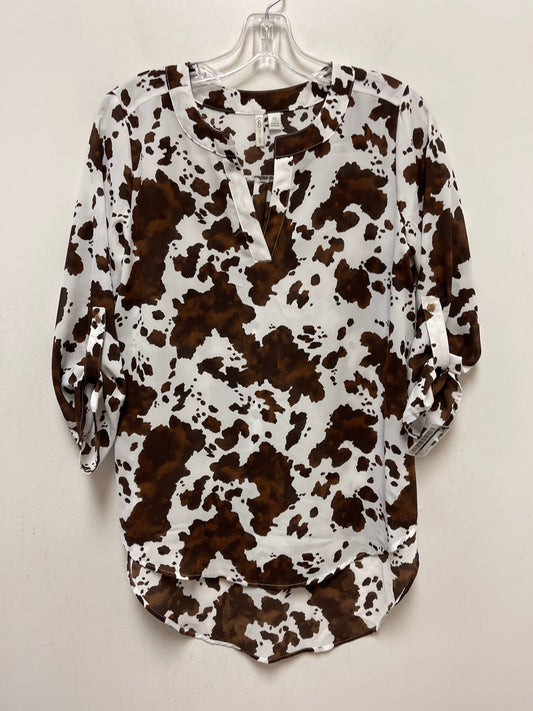Brown Top Long Sleeve Cato, Size Xs