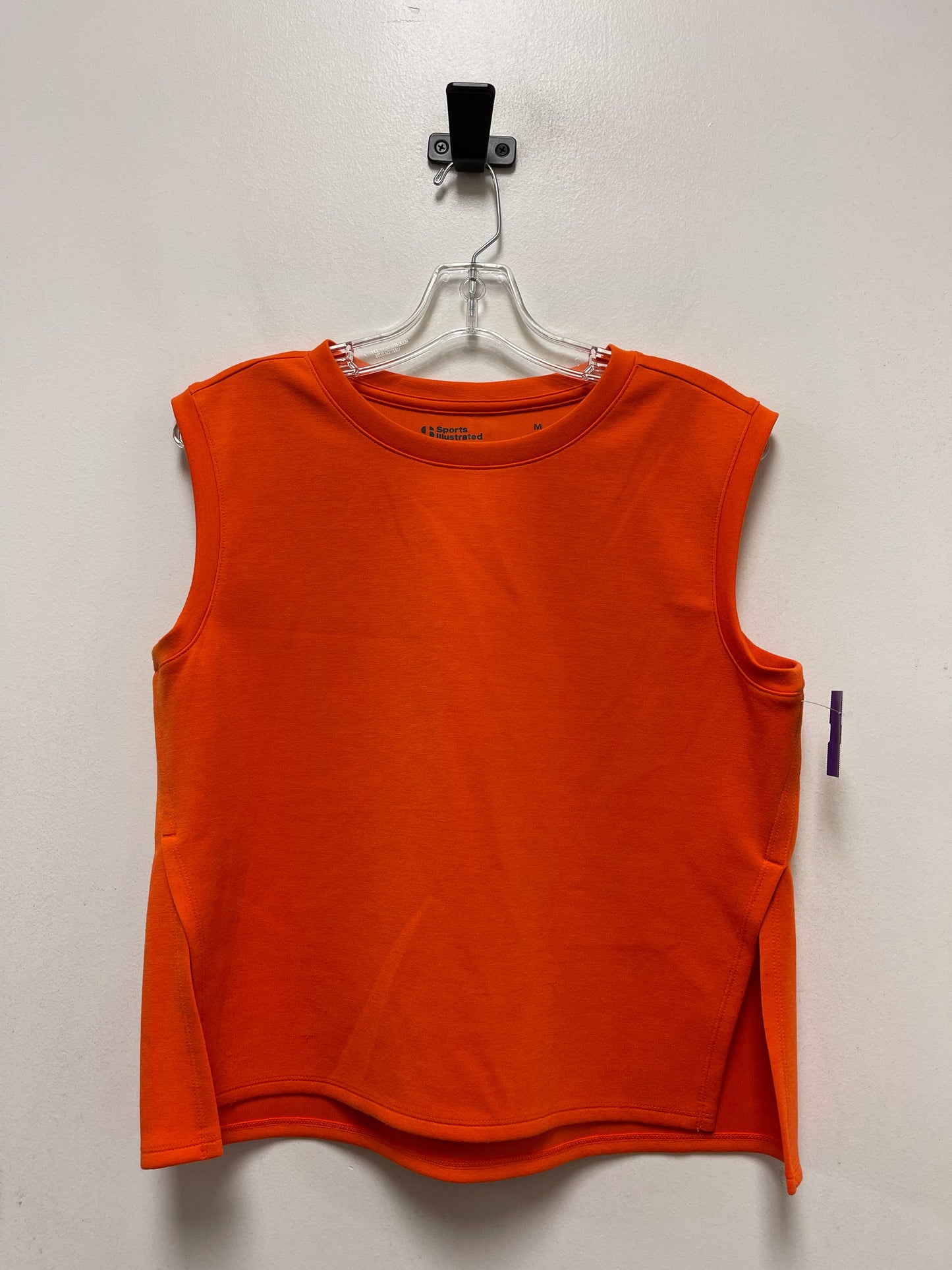 Orange Athletic Top Short Sleeve Clothes Mentor, Size M