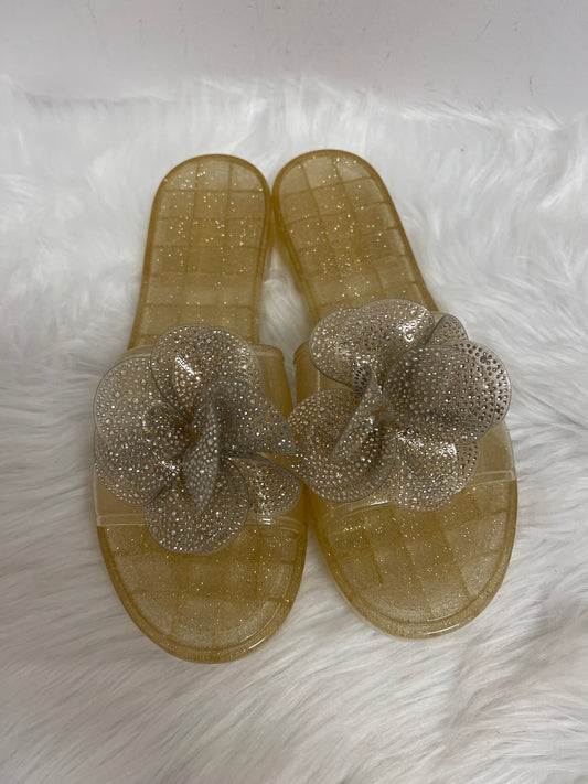 Gold Sandals Flats Jessica Simpson, Size 12
