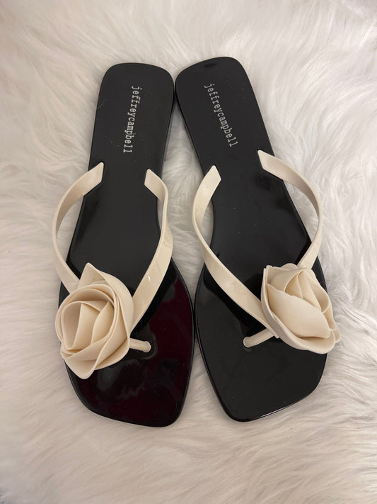 Black Sandals Flats Jeffery Campbell, Size 11