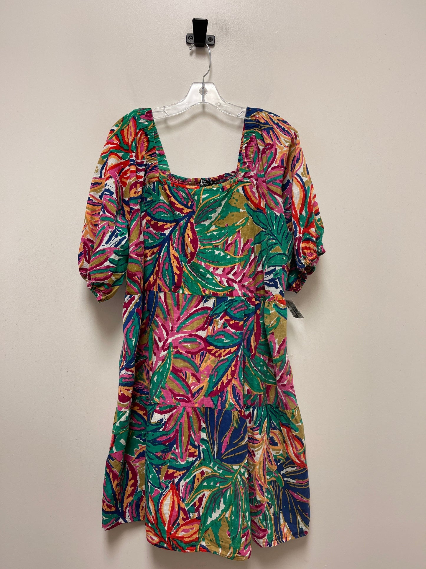 Multi-colored Dress Casual Midi Mlle Gabrielle, Size 2x