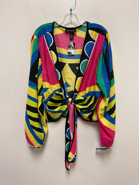 Multi-colored Top Long Sleeve Ashley Stewart, Size 3x