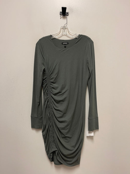 Green Dress Casual Midi Express, Size M