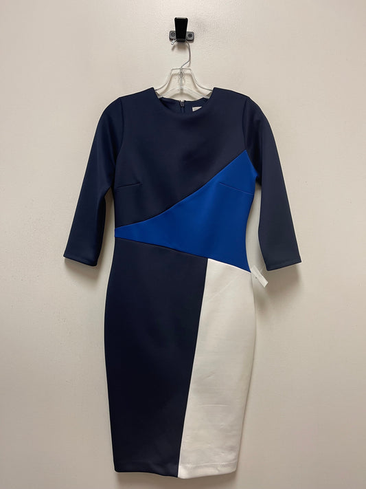 Black & Blue Dress Party Midi New York And Co, Size S
