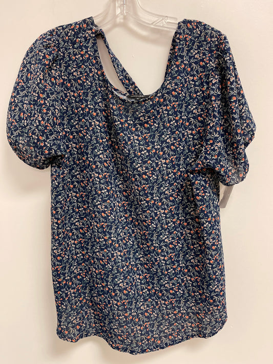 Floral Print Top Short Sleeve Papermoon, Size Xl