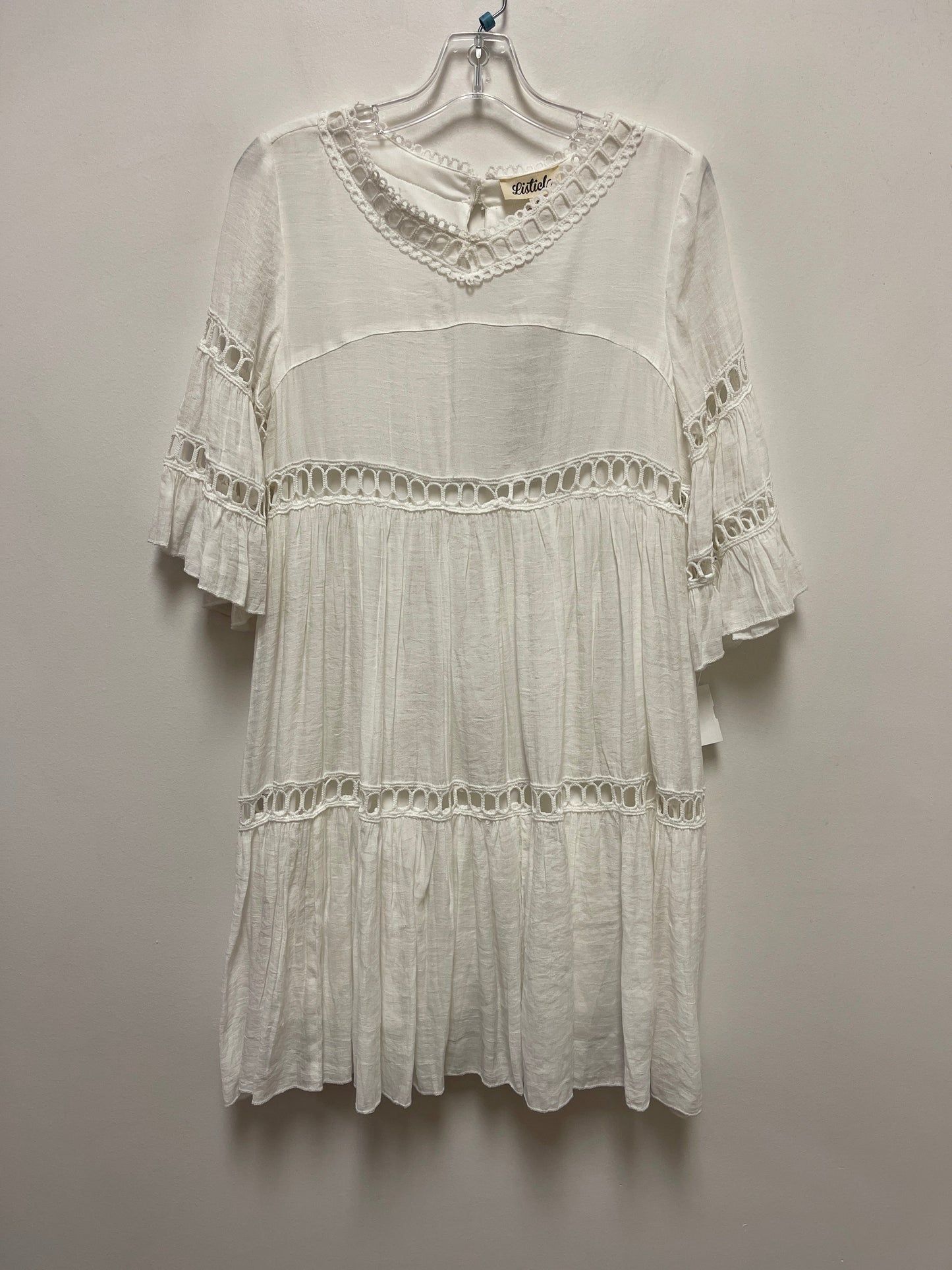 White Dress Casual Midi Listicle, Size S