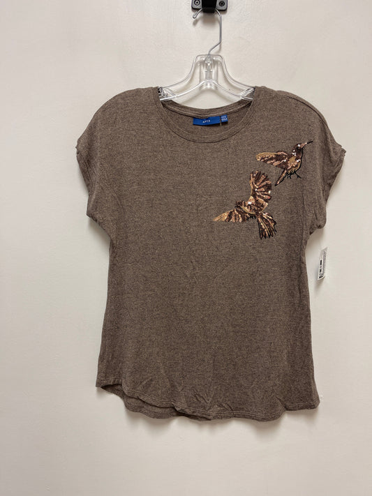 Top Short Sleeve By Apt 9 In Brown, Size: Petite   Xs