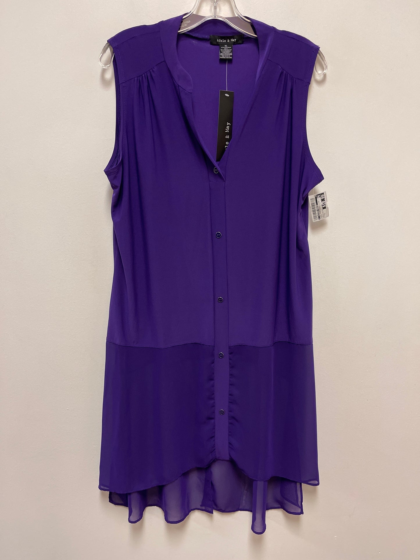 Tunic Sleeveless By Clothes Mentor In Purple, Size: Xl