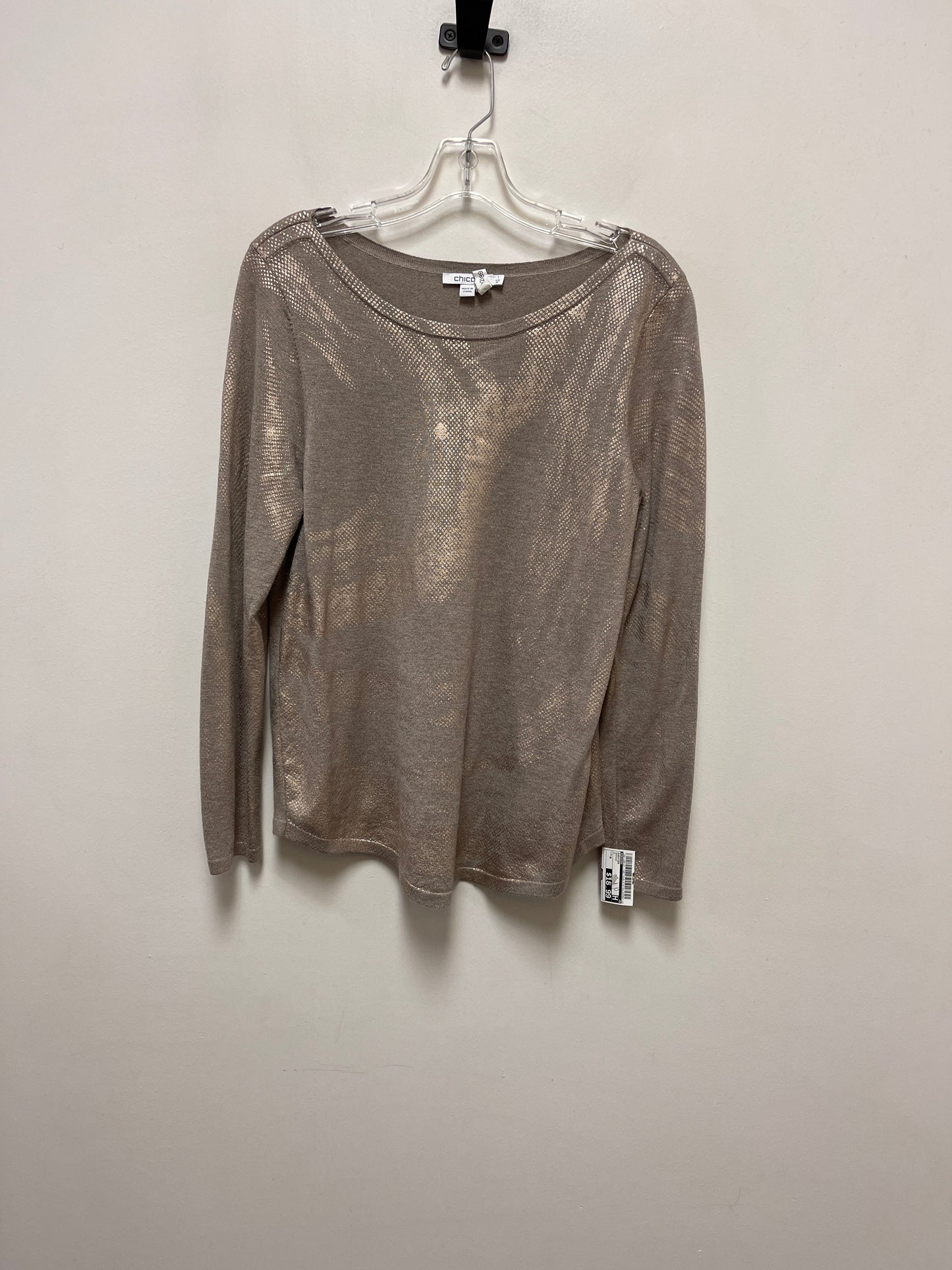 Sweater By Chicos In Bronze, Size: M