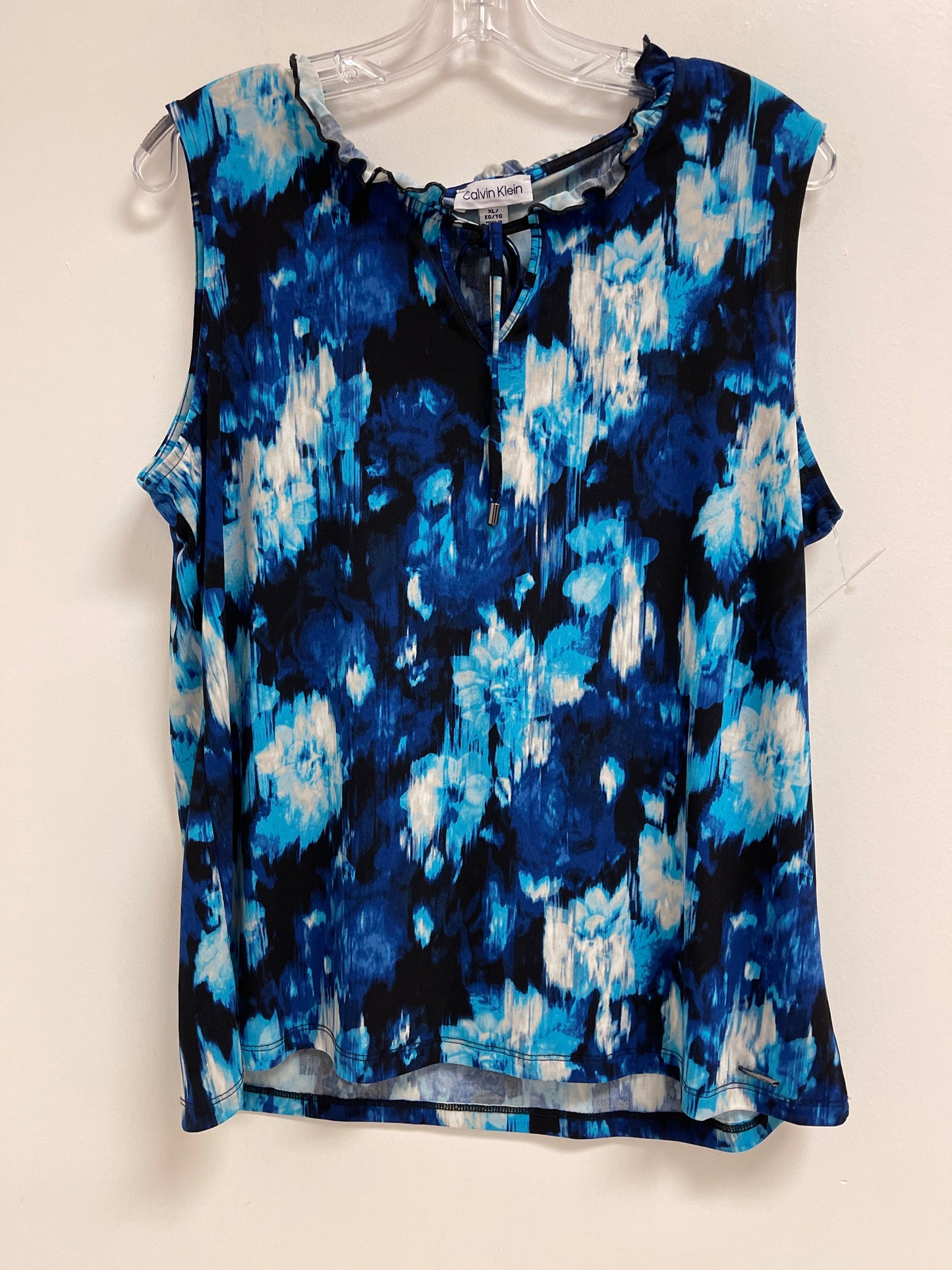 Top Sleeveless By Calvin Klein In Blue, Size: Xl