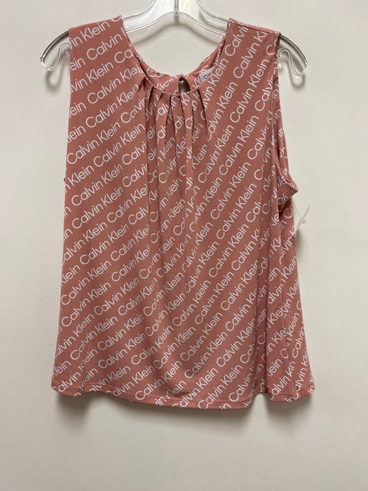 Top Short Sleeve By Calvin Klein In Pink, Size: Xl