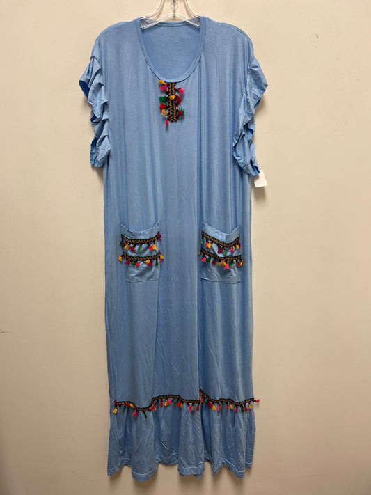 Dress Casual Maxi By Clothes Mentor In Blue, Size: 2x