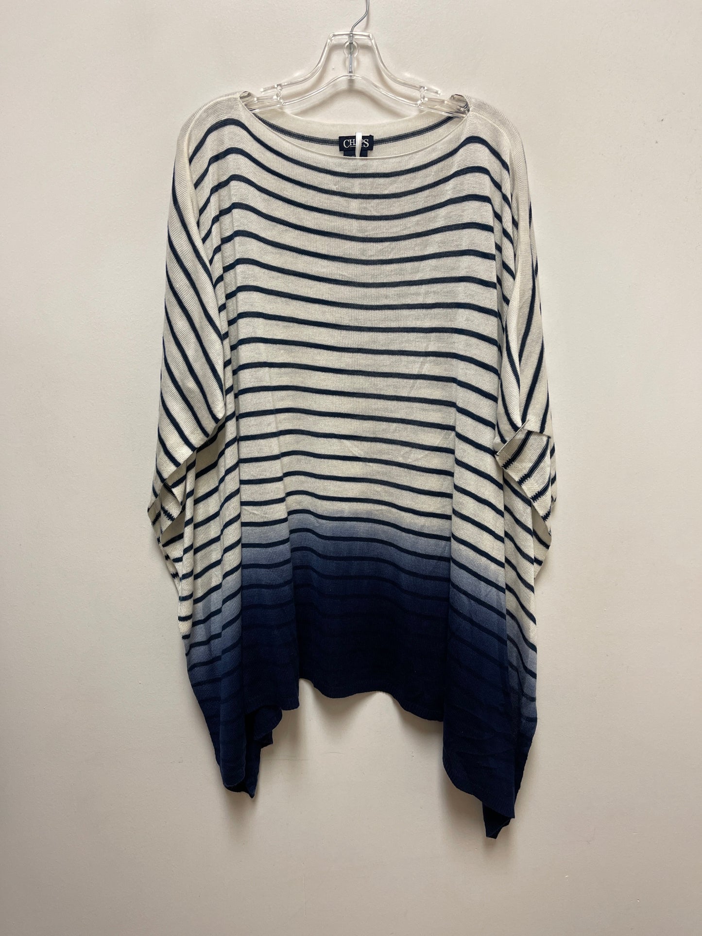 Sweater By Chaps In Blue & Cream, Size: Onesize