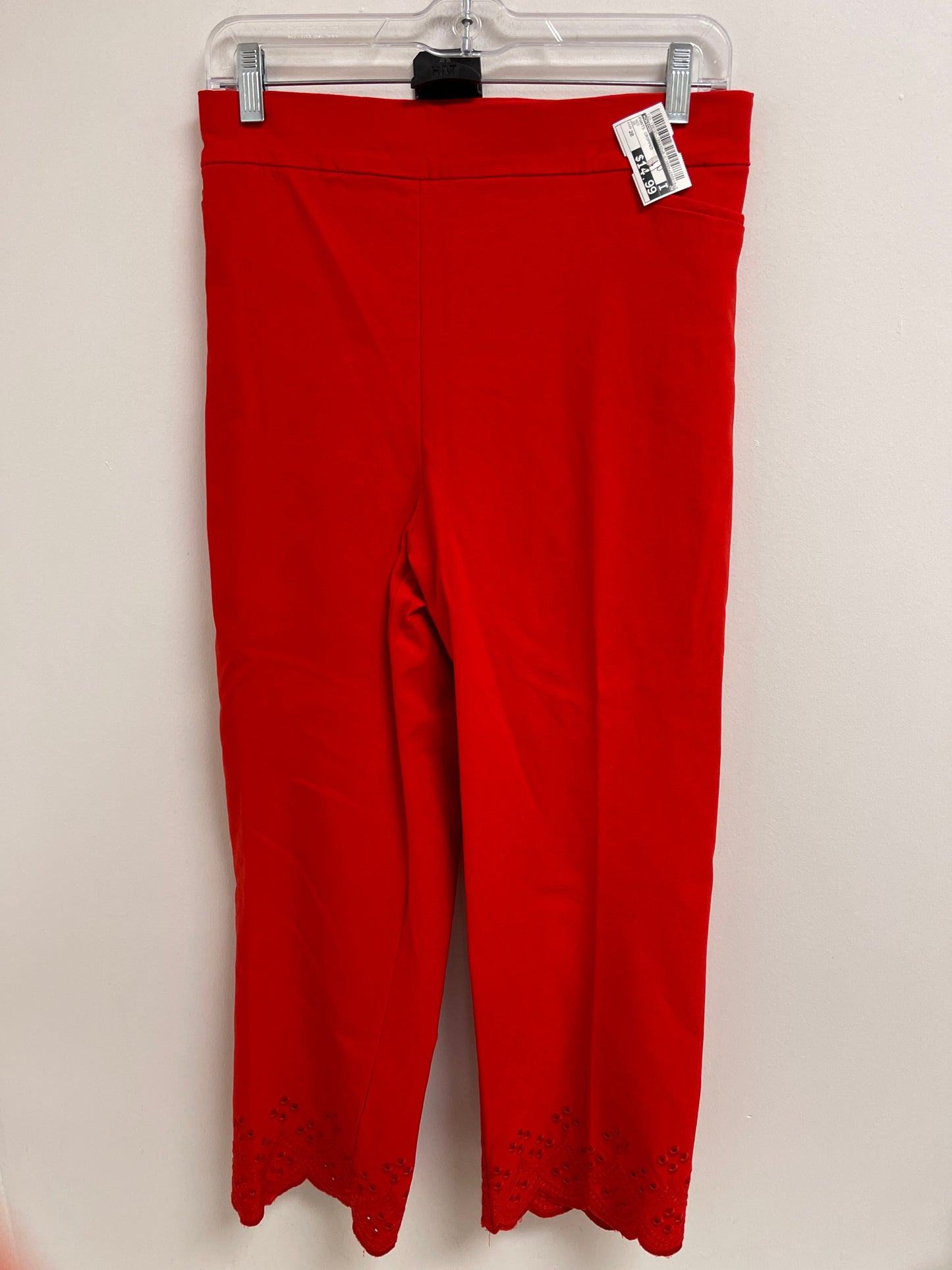 Pants Cropped By Chicos In Red, Size: 20