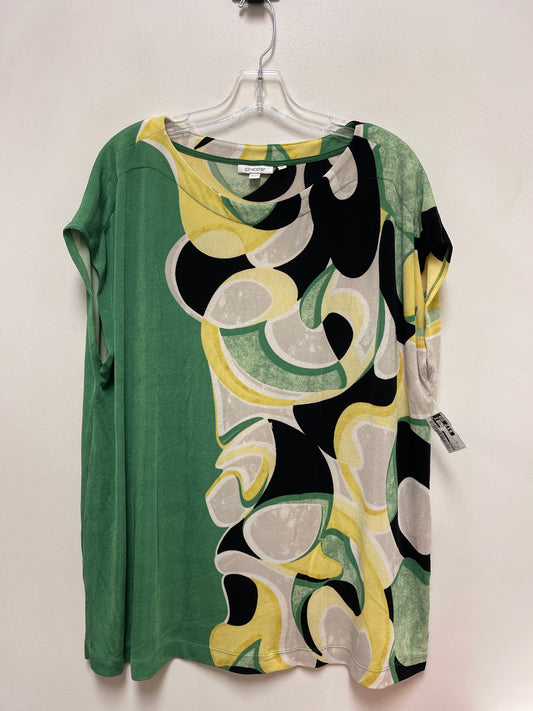 Top Short Sleeve By Chicos In Green, Size: 2x