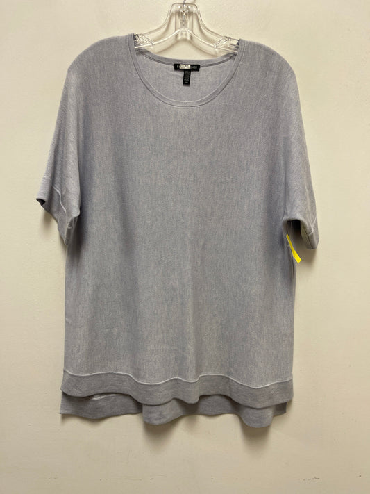 Top Short Sleeve By Eileen Fisher In Blue, Size: L