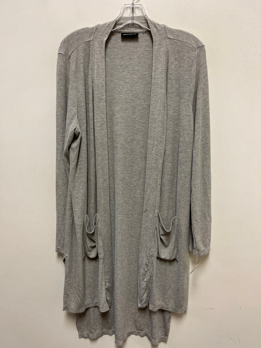 Sweater Cardigan By Dkny In Grey, Size: L