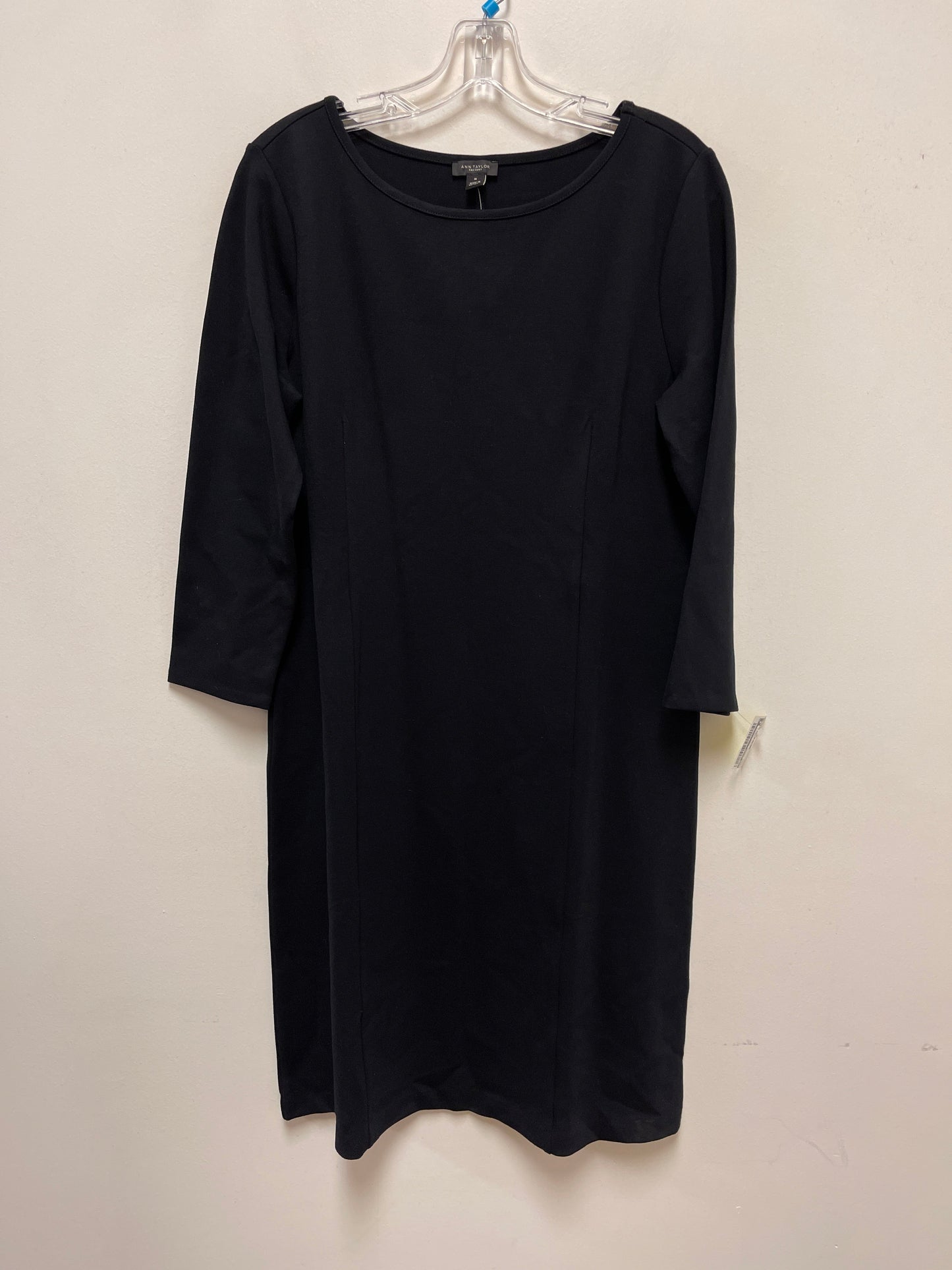 Dress Casual Midi By Ann Taylor In Black, Size: M