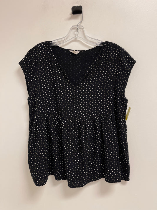 Top Short Sleeve By Caslon In Black, Size: M