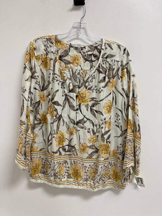 Top Long Sleeve By Lucky Brand In Floral Print, Size: M