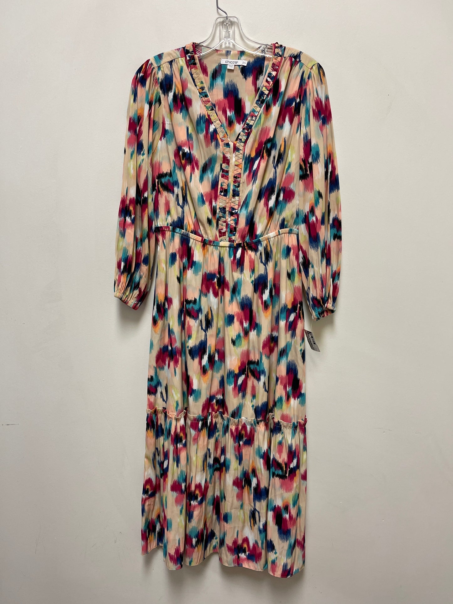 Dress Casual Maxi By Chicos In Multi-colored, Size: S