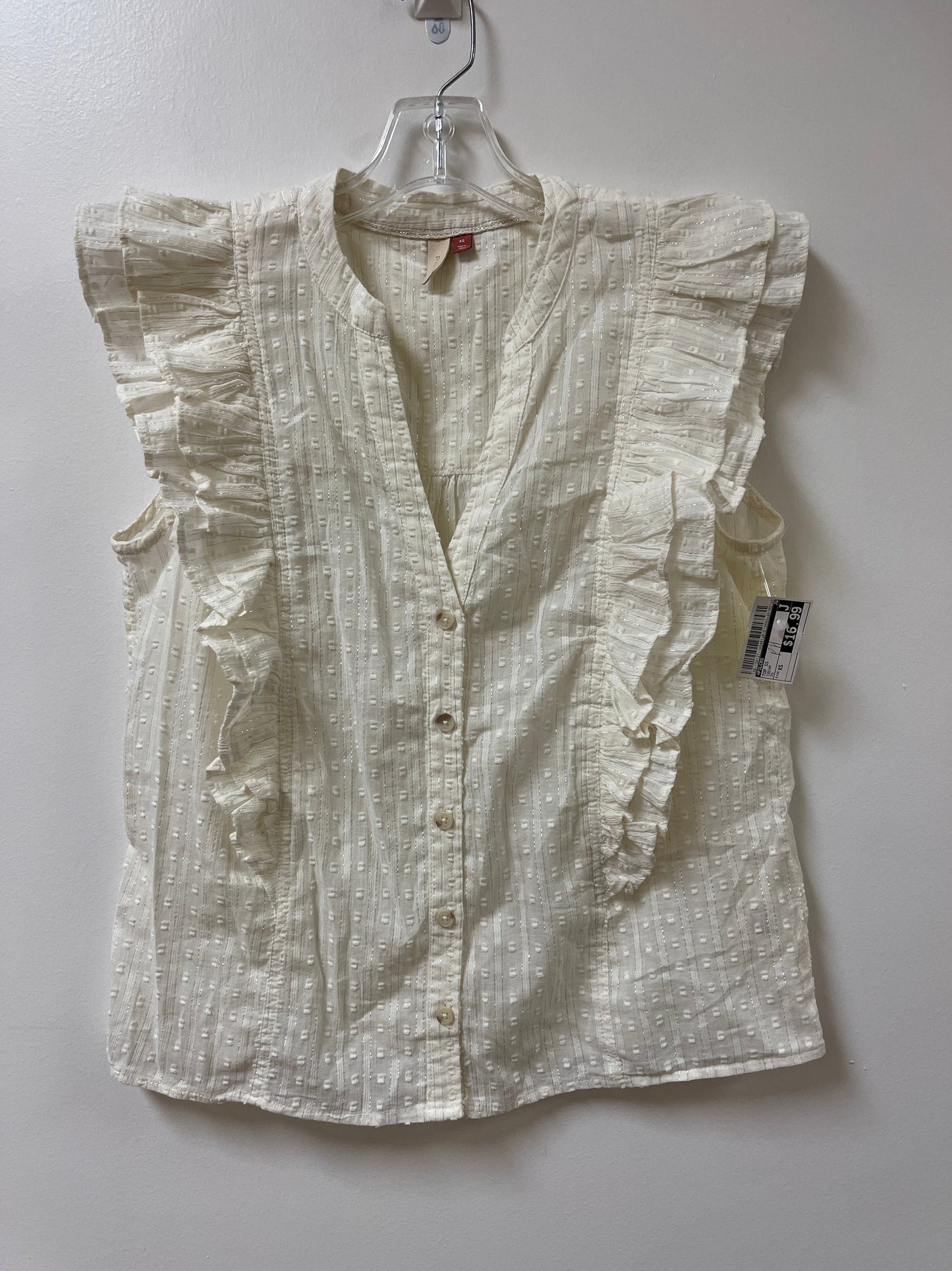 Top Short Sleeve By Pilcro In Cream, Size: Xs