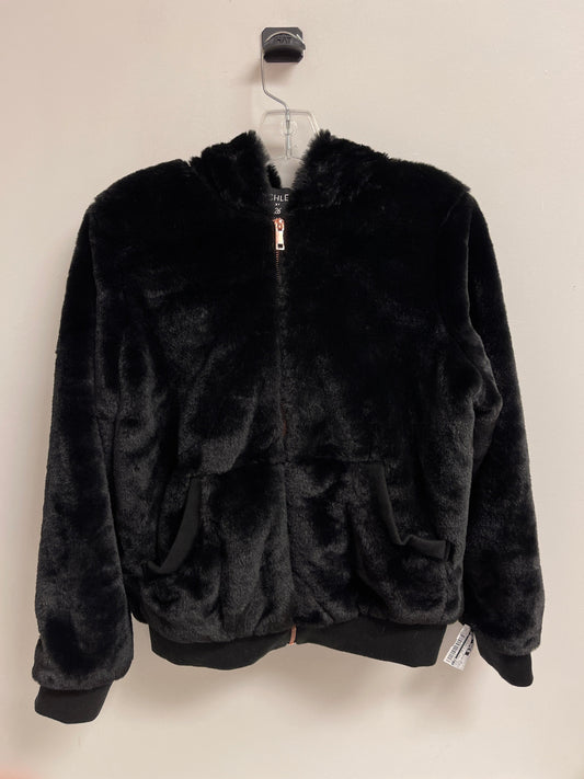 Coat Faux Fur & Sherpa By Cmb In Black, Size: M