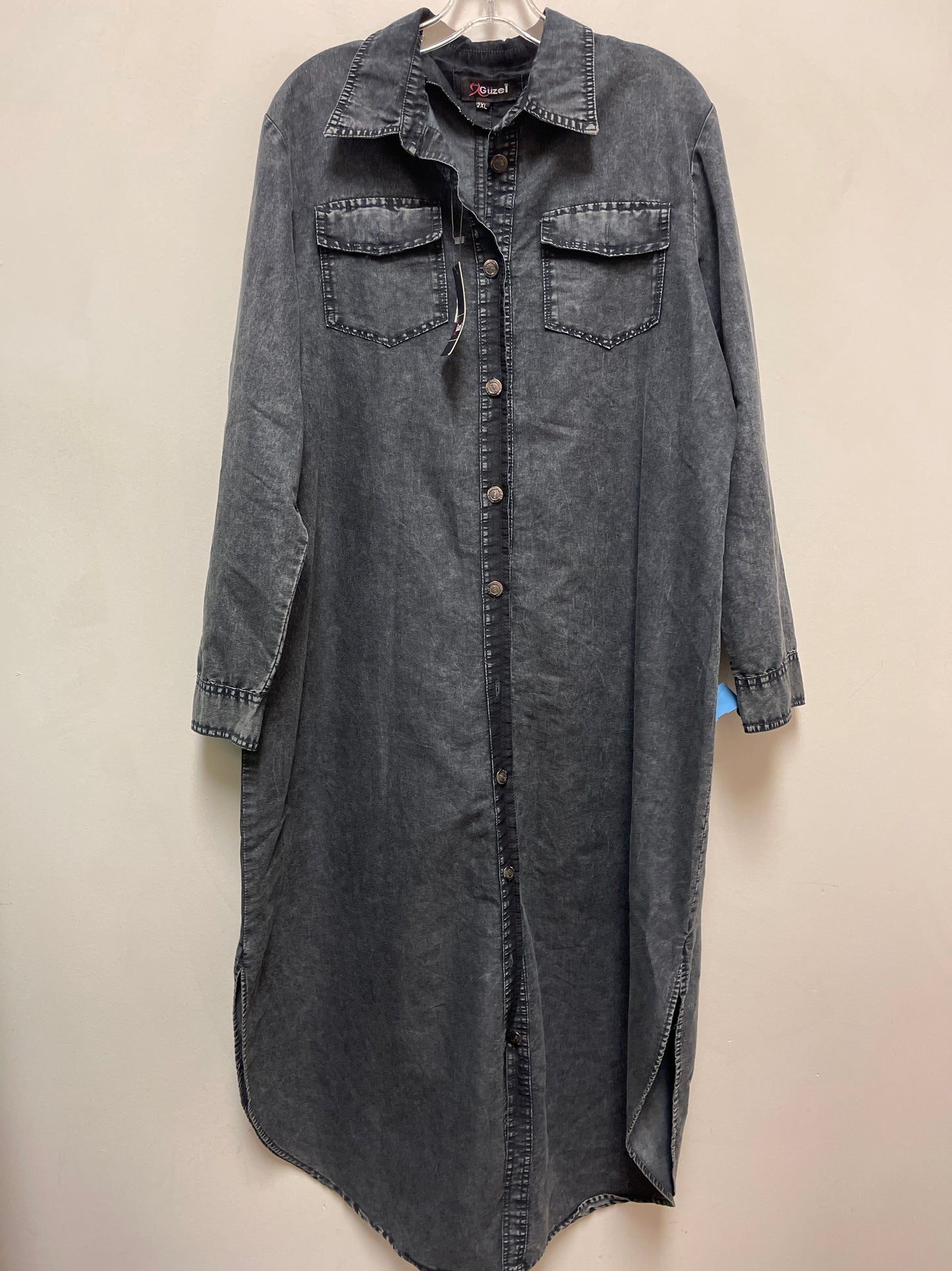 Dress Casual Maxi By Clothes Mentor In Grey, Size: 2x