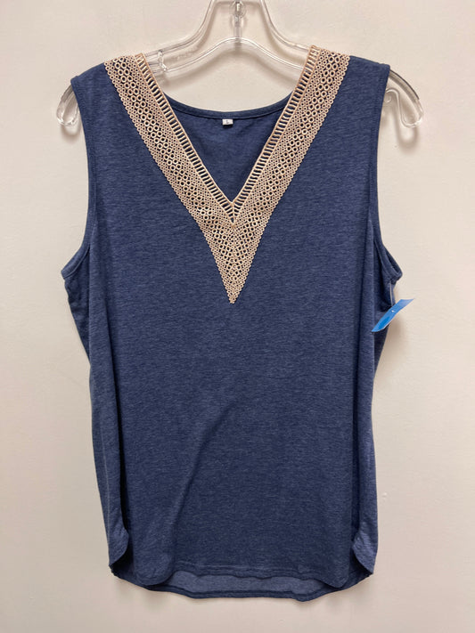 Top Sleeveless By Clothes Mentor In Navy, Size: L