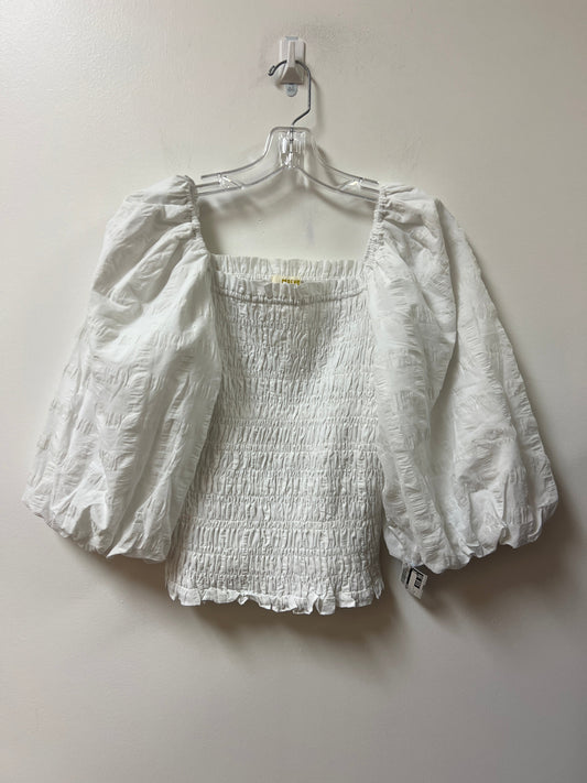 Top Long Sleeve By Maeve In White, Size: M