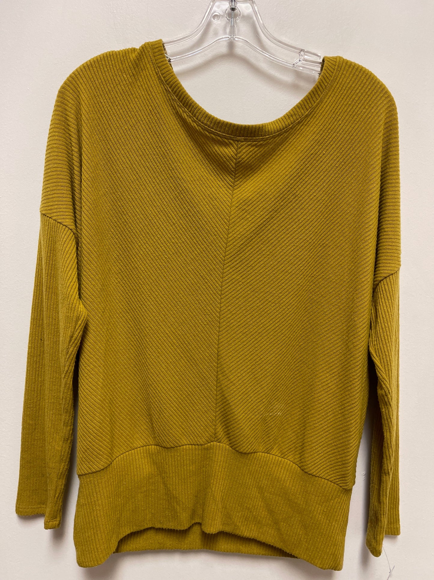 Top Long Sleeve By Peyton Jensen In Chartreuse, Size: M