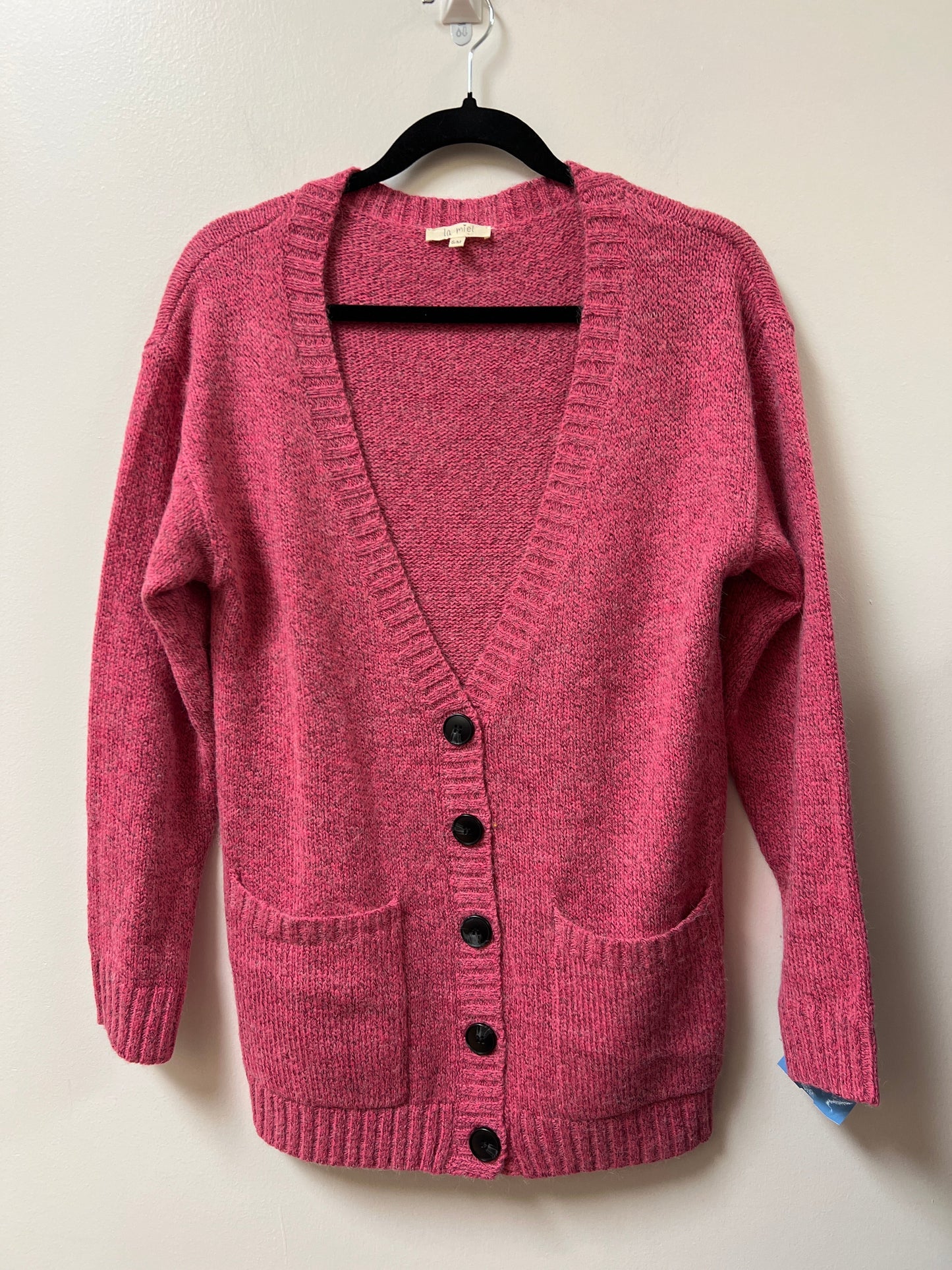 Sweater Cardigan By La Miel In Pink, Size: M