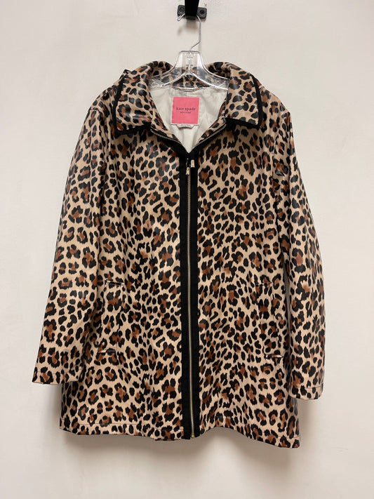 Coat Designer By Kate Spade In Animal Print, Size: L